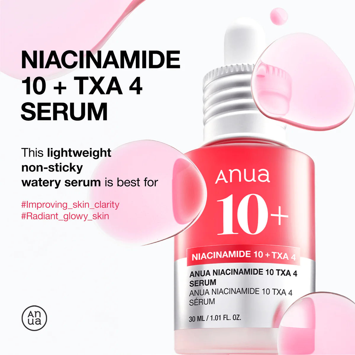 Anua Niacinamide 10% + TXA 4% Dark Spot Correcting Serum 30ml